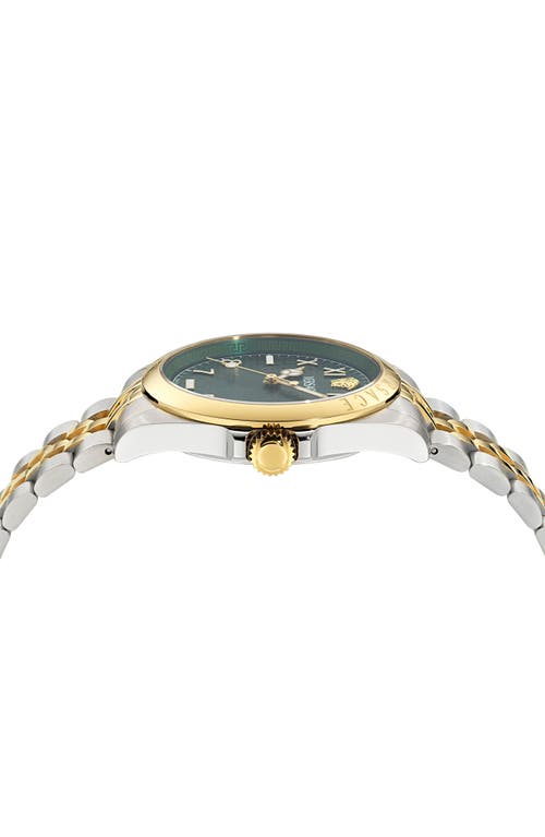Versace Gold & Silver Anteo Watch In Two Tone