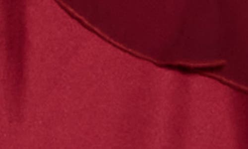 Area Stars Brigitte Ruffle Cocktail Dress In Burgundy