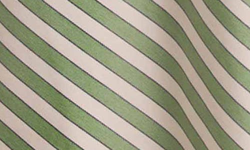 Shop Foxcroft Daphne Stripe Stretch Cotton Blend Button-up Shirt In Olive/neutral