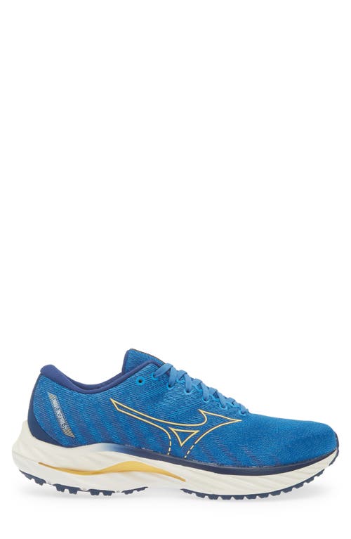 Shop Mizuno Wave Inspire 19 Sneaker In Snorkel Blue-pale Marigold