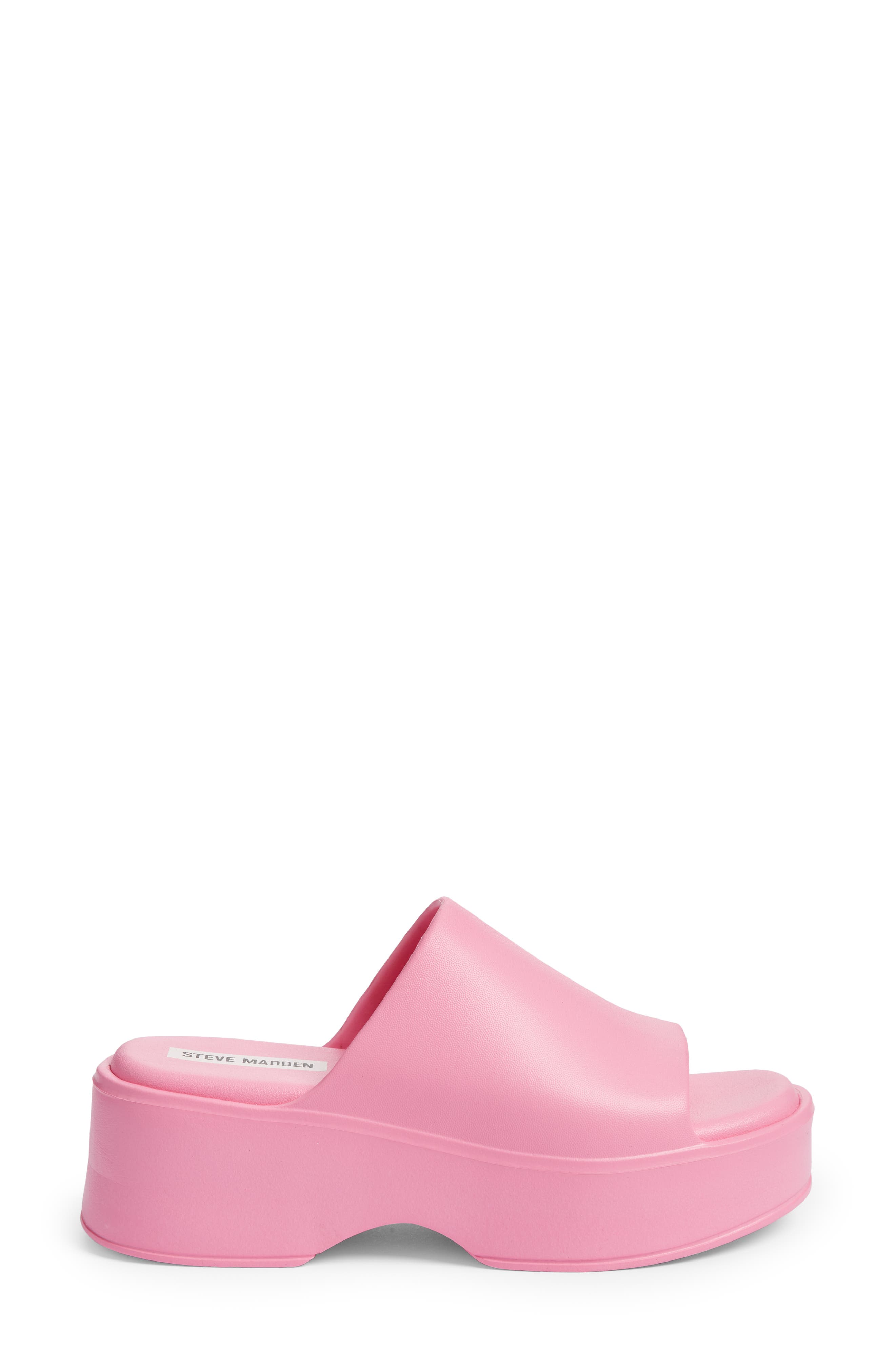 Steve Madden Slinky Platform Slide Sandal in Pink | Smart Closet