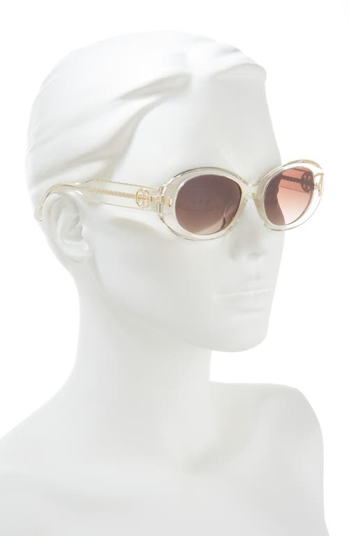 Tory Burch 53mm Gradient Oval Sunglasses In Brown Gradient