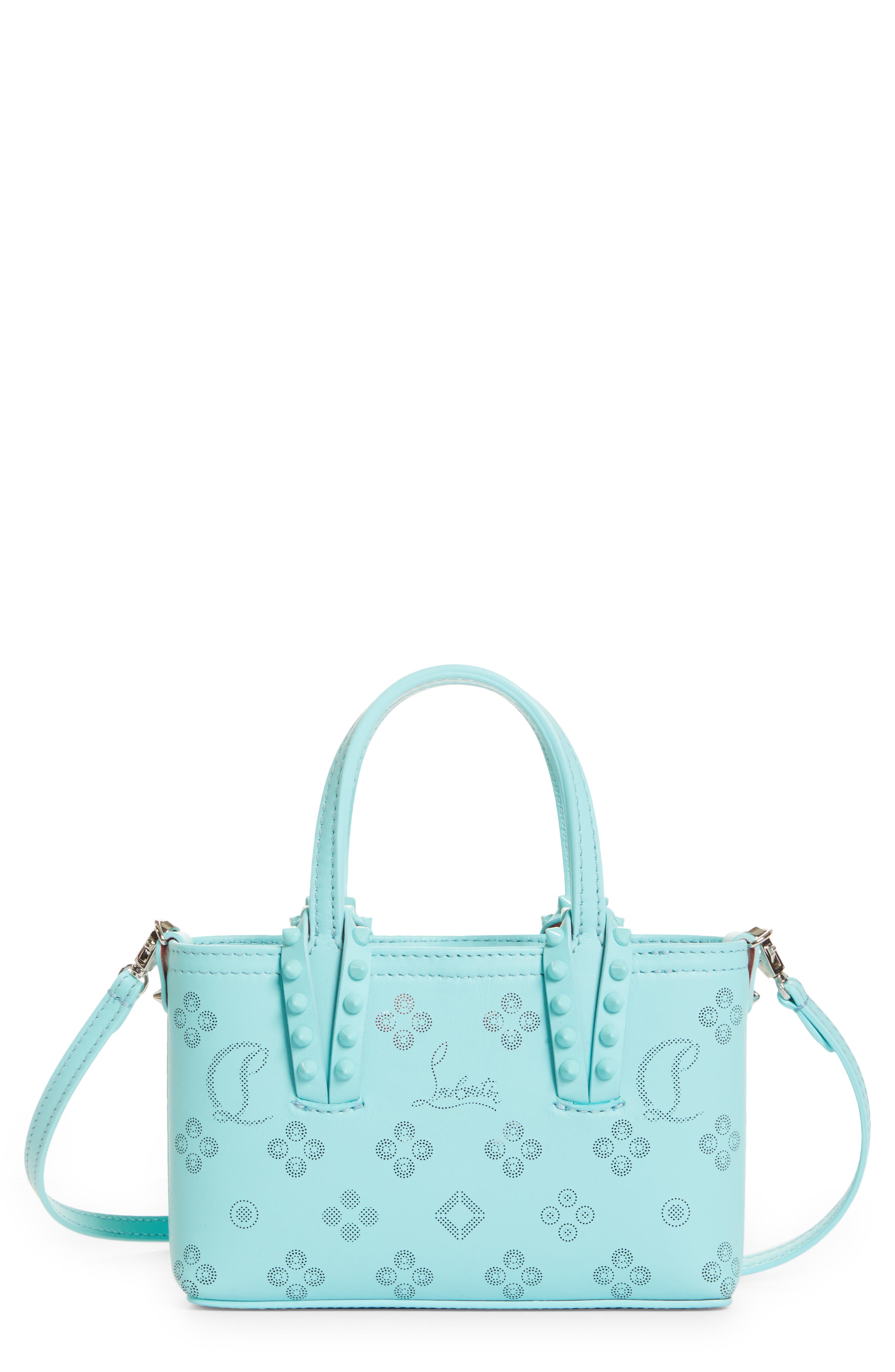 Cabata E/W nano - Tote bag - Calf leather Loubinthesky print - Bianco -  Christian Louboutin