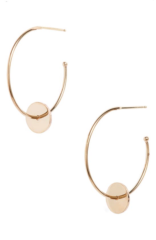 ZOË CHICCO WASHER HOOP EARRINGS,MWH-2-14K