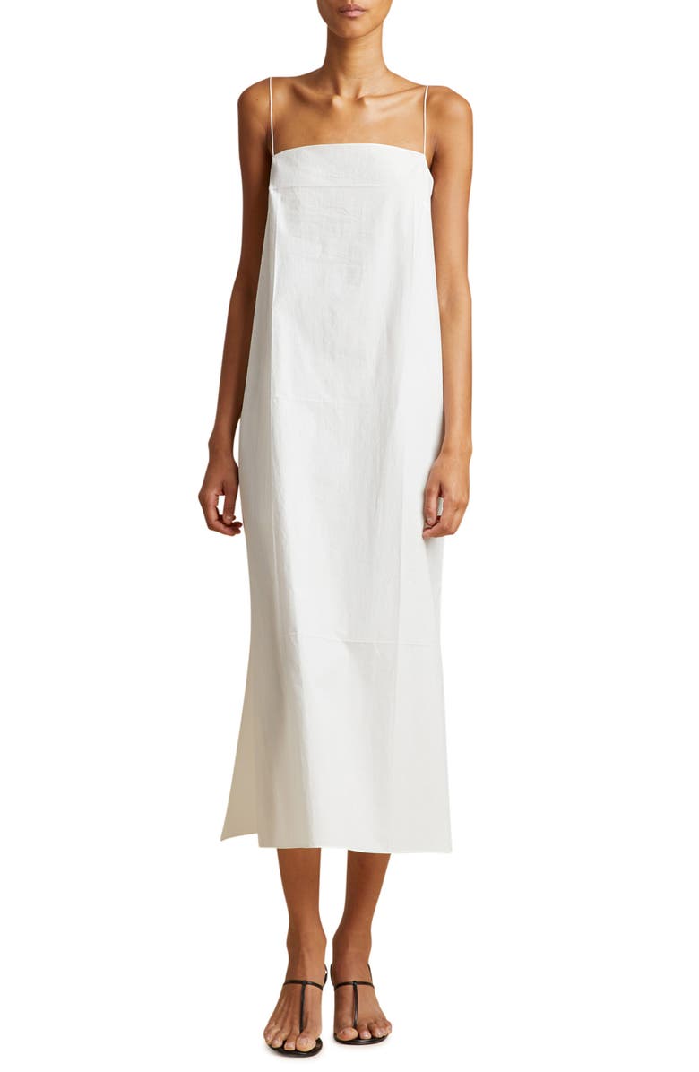 Khaite The Sicily Washed Poplin Midi Dress | Nordstrom