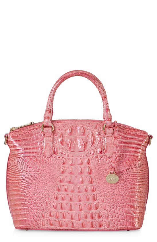 BRAHMIN DUXBURY CROC EMBOSSED LEATHER SATCHEL
