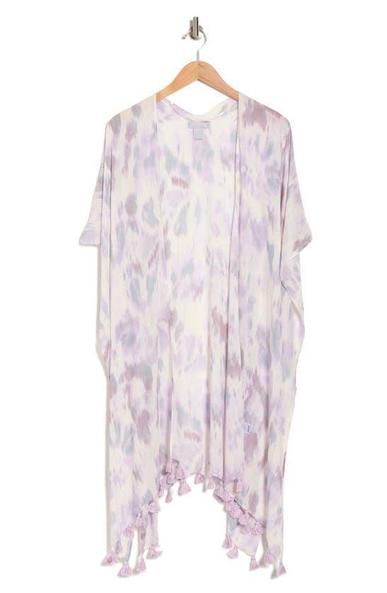Nordstrom Print Tassel Duster In Ivory Pristine Brushwash
