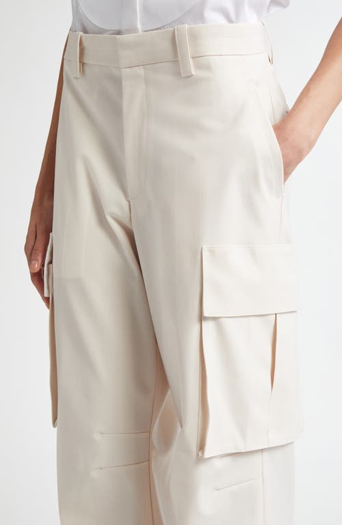 Shop Victoria Beckham Relaxed Cargo Pants In Bone