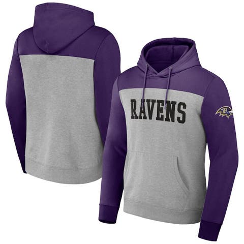 Nike Baltimore Ravens Purple/Black Sideline Impact Lockup Performance Pullover Hoodie Size: Large