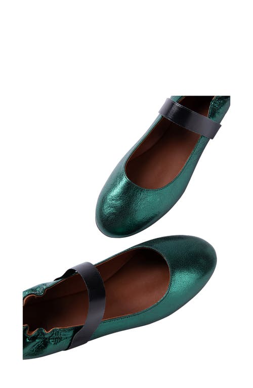 Penelope Chilvers Rock And Roll Mary Jane Flat In Emerald