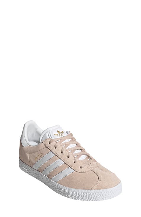 Adidas Gazelle Salmon Light Pink White GOLD Trainers Shoes
