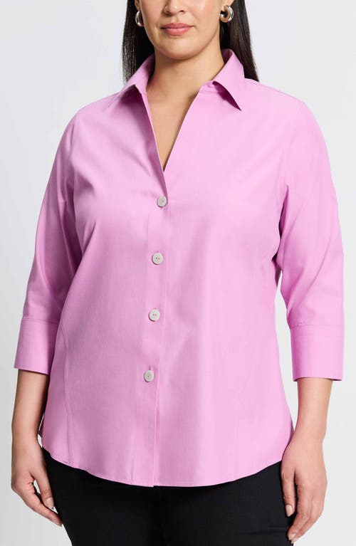 Foxcroft Mary Button-up Blouse In Rose Quartz