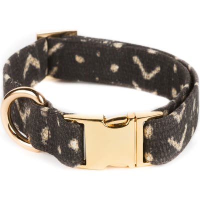 The Foggy Dog Boho Mud Cloth Dog Collar, Grey