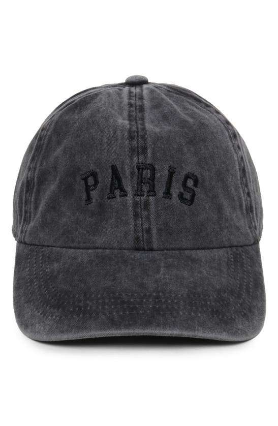 Shop David & Young Paris Baseball Cap In Black