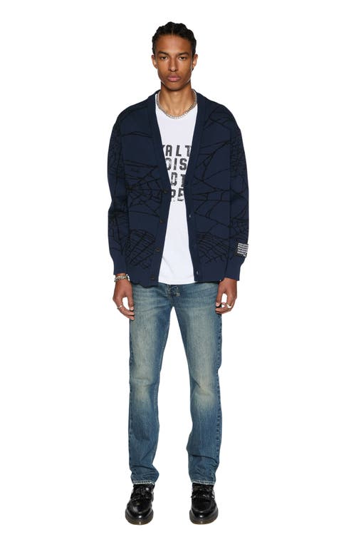 KSUBI KSUBI GASOLINE LIES KNIT V-NECK CARDIGAN 