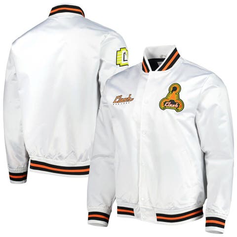 Men's Starter Brown/Gold San Diego Padres Reliever Varsity Satin Raglan  Full-Snap Jacket