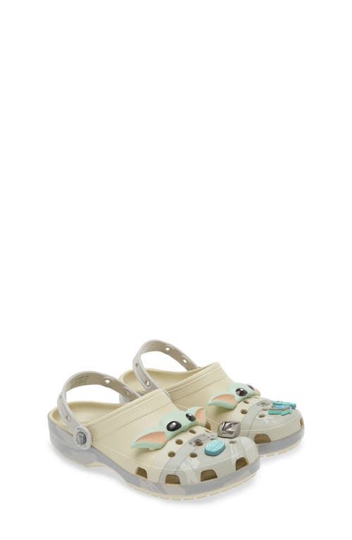 Crocs Mens Classic Grogu Clogs In Bone