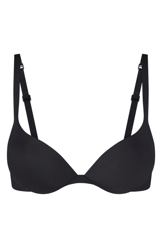 Shop Skims Ultimate Collection Teardrop Underwire Push-up Bra In Onyx