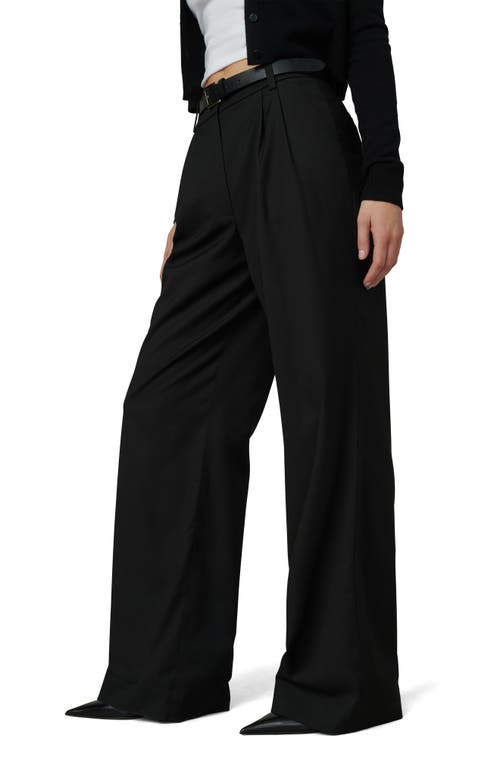 Shop Joe's The Dani Pleated Wide Leg Pants In Black