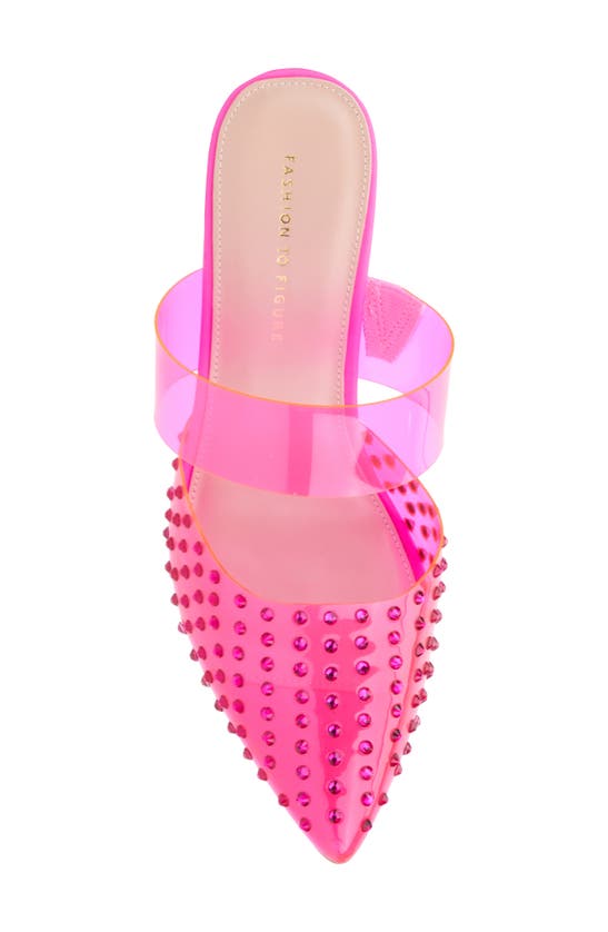 Fashion To Figure Jazz Pointed Toe Pump In Neon Pink