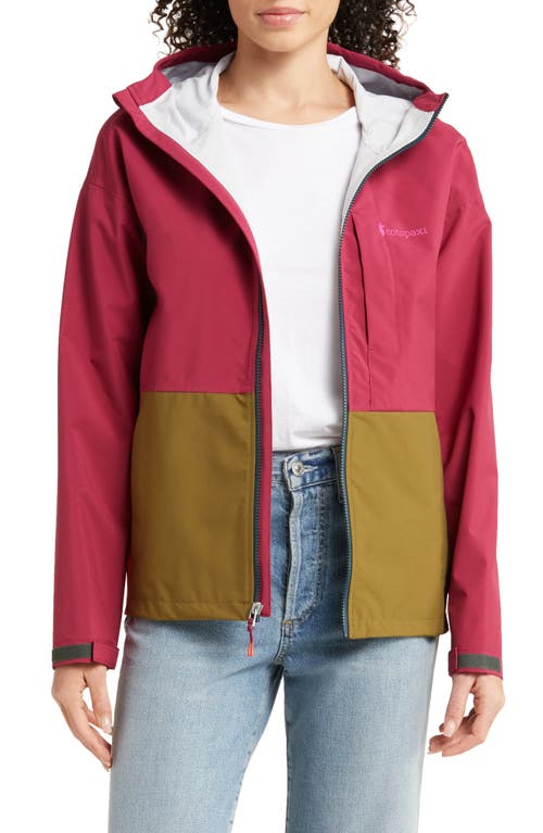 Cotopaxi Cielo Hooded Rain Jacket in Raspberry