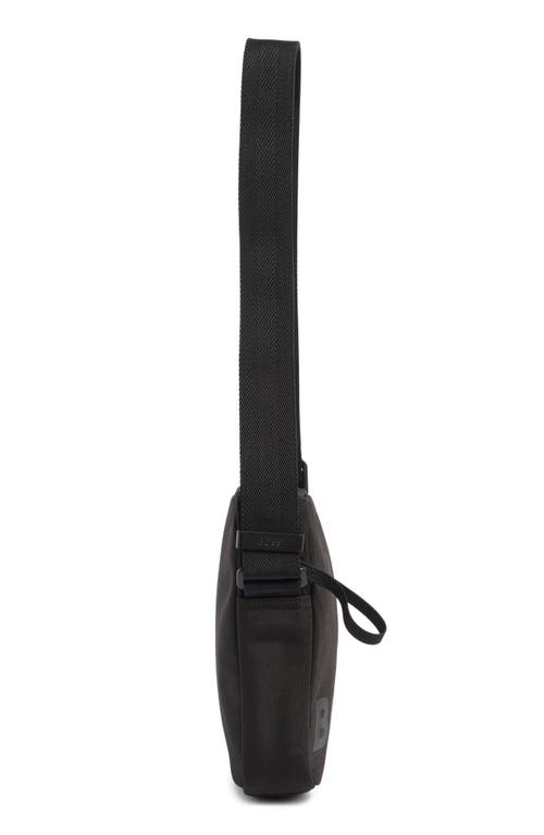 Hugo Boss Boss Pixel Logo Crossbody Bag In Black