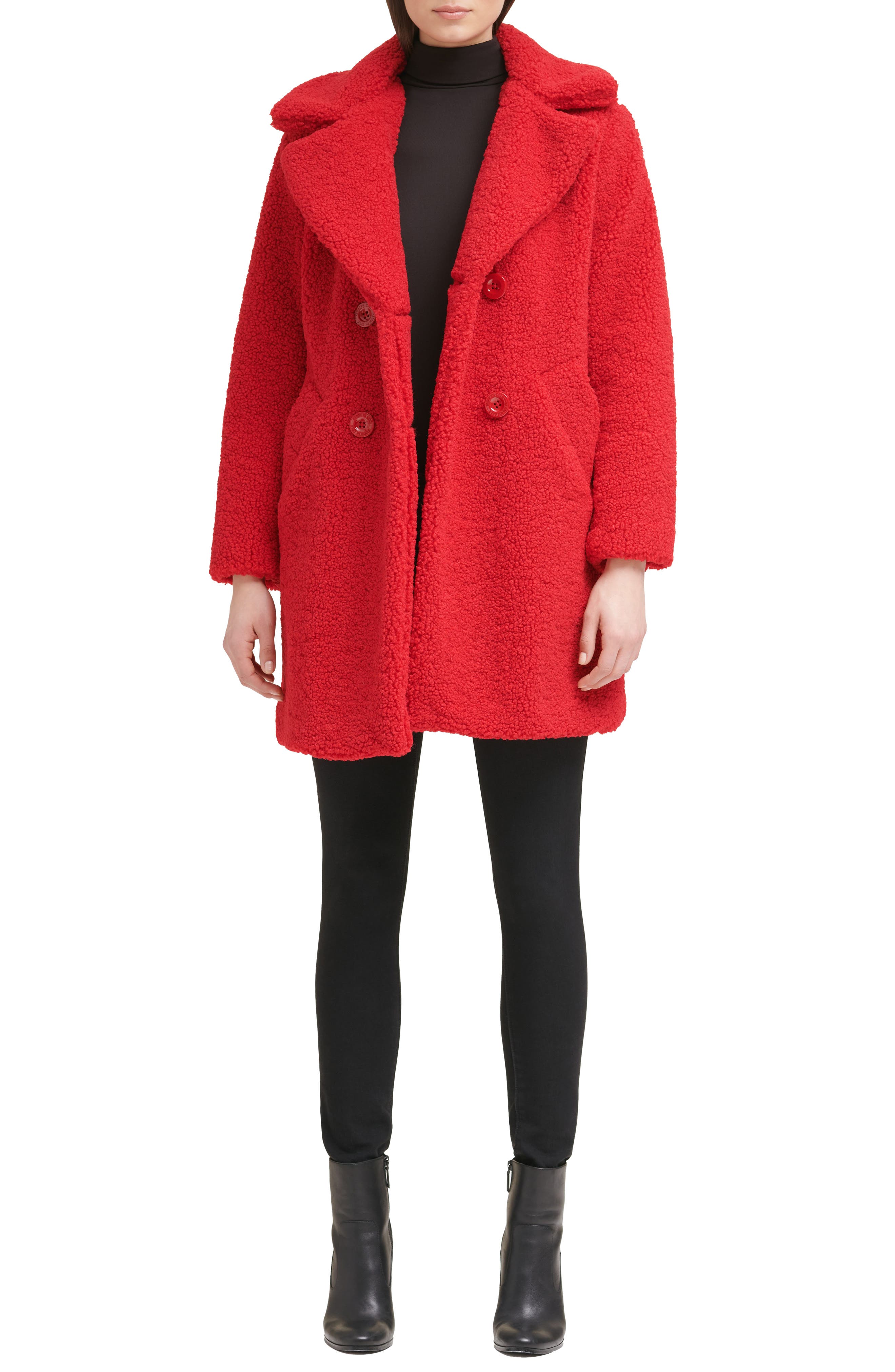 kenneth cole shearling coat