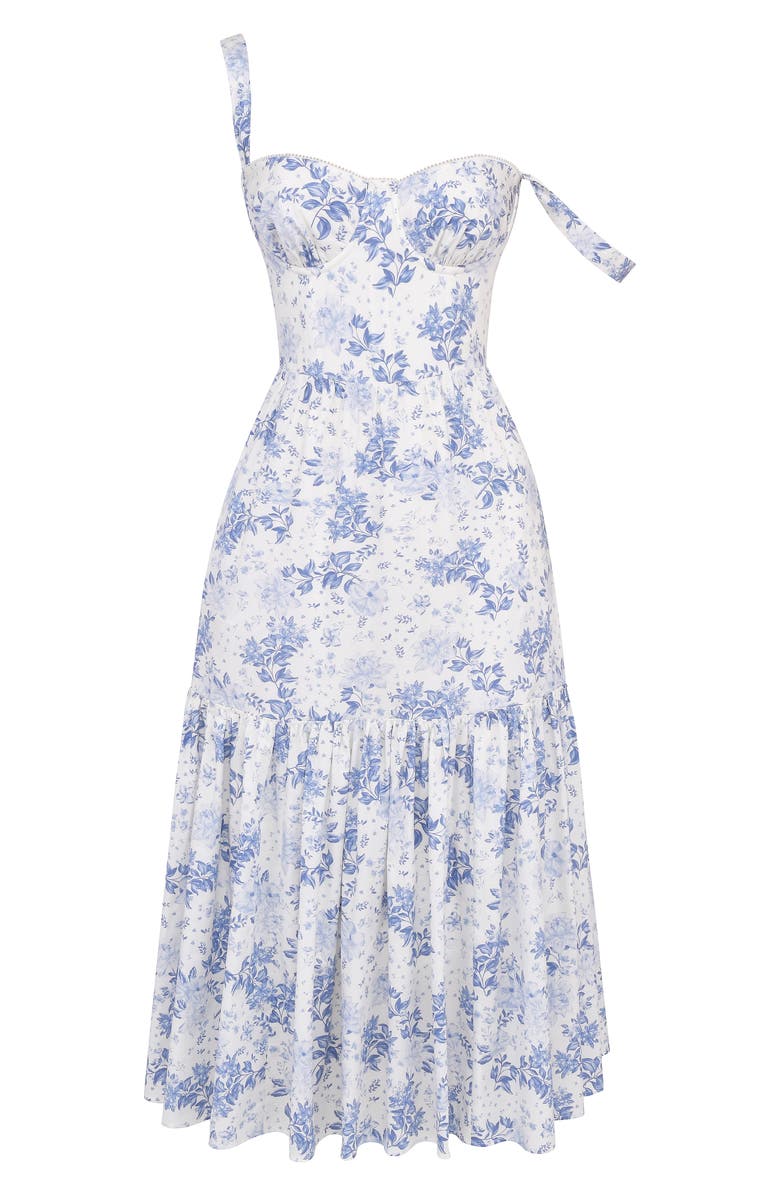 HOUSE OF CB Elia Floral Stretch Cotton Blend Corset Sundress | Nordstrom