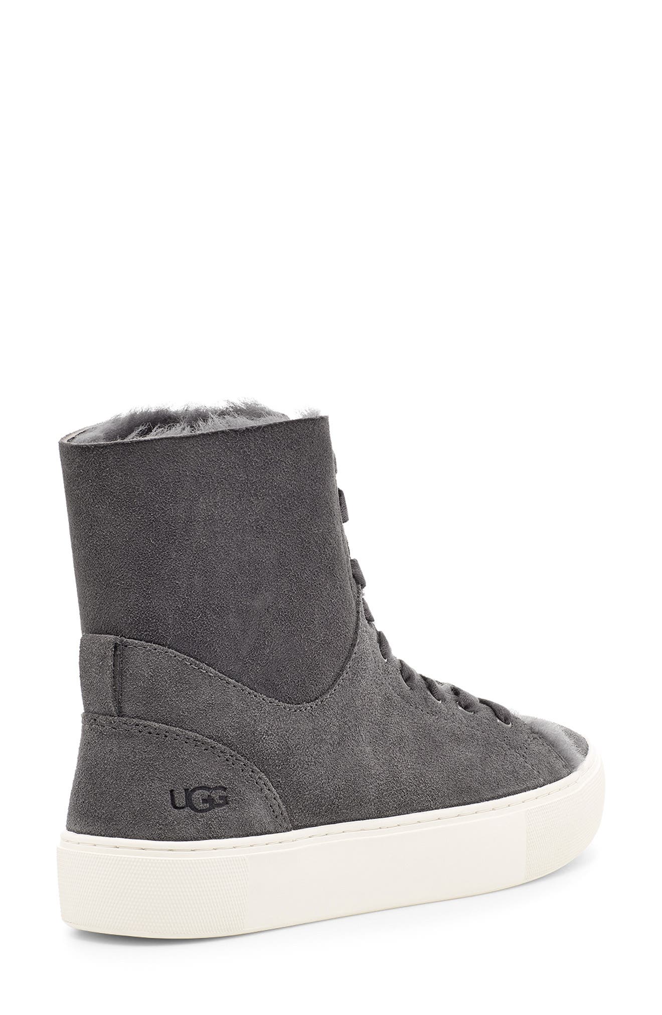 beven genuine shearling high top sneaker
