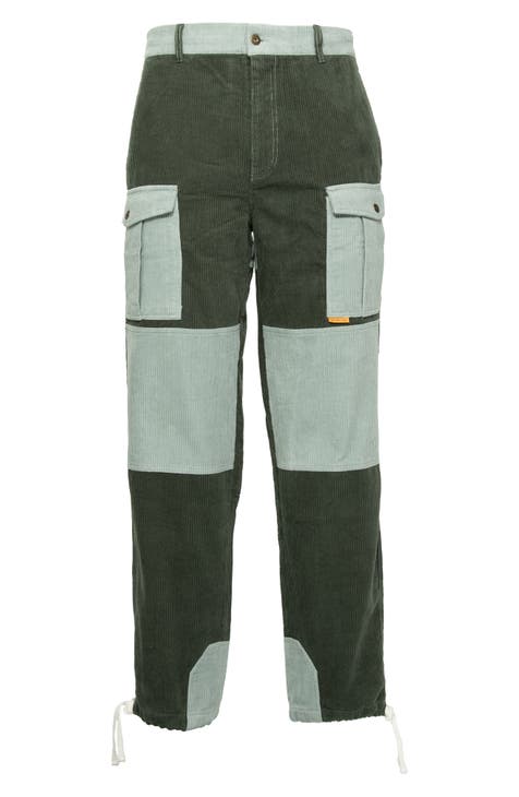 Men's Taupe Corduroy Cargo Pants