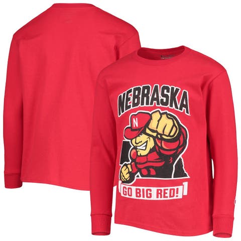 Youth Champion Red Louisville Cardinals Stacked Logo Long Sleeve Football T-Shirt Size: Extra Large