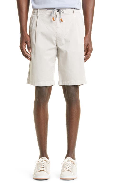 Eleventy Garment Dye Cotton Stretch Twill Bermuda Shorts in Sand at Nordstrom, Size 38