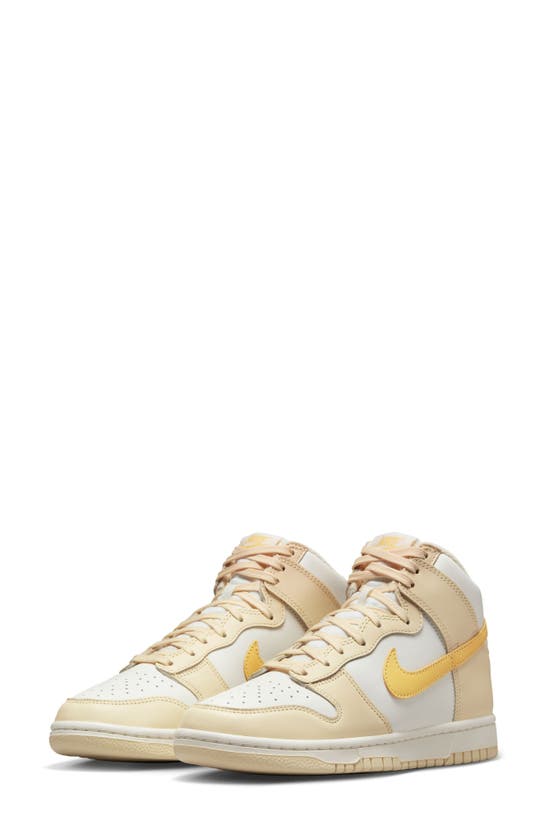 Nike Dunk High Basketball Shoe In Pale Vanilla/ Topaz Gold/ Sail