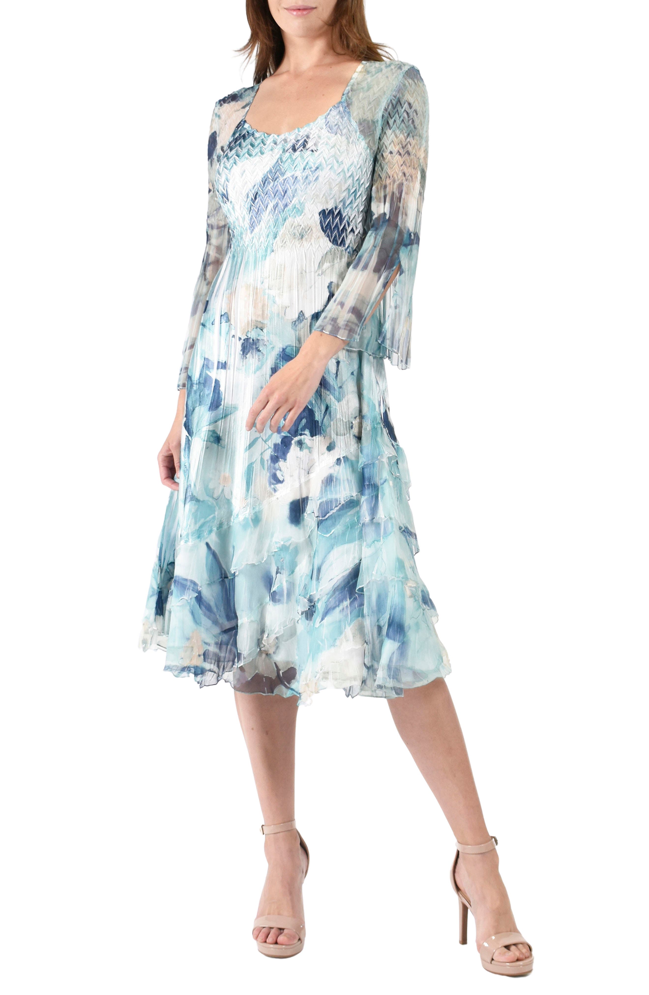 Komarov Ruffle Bell Sleeve Cocktail Dress | Nordstrom