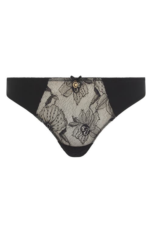 Chantelle Lingerie Orchids Tanga Black at Nordstrom,