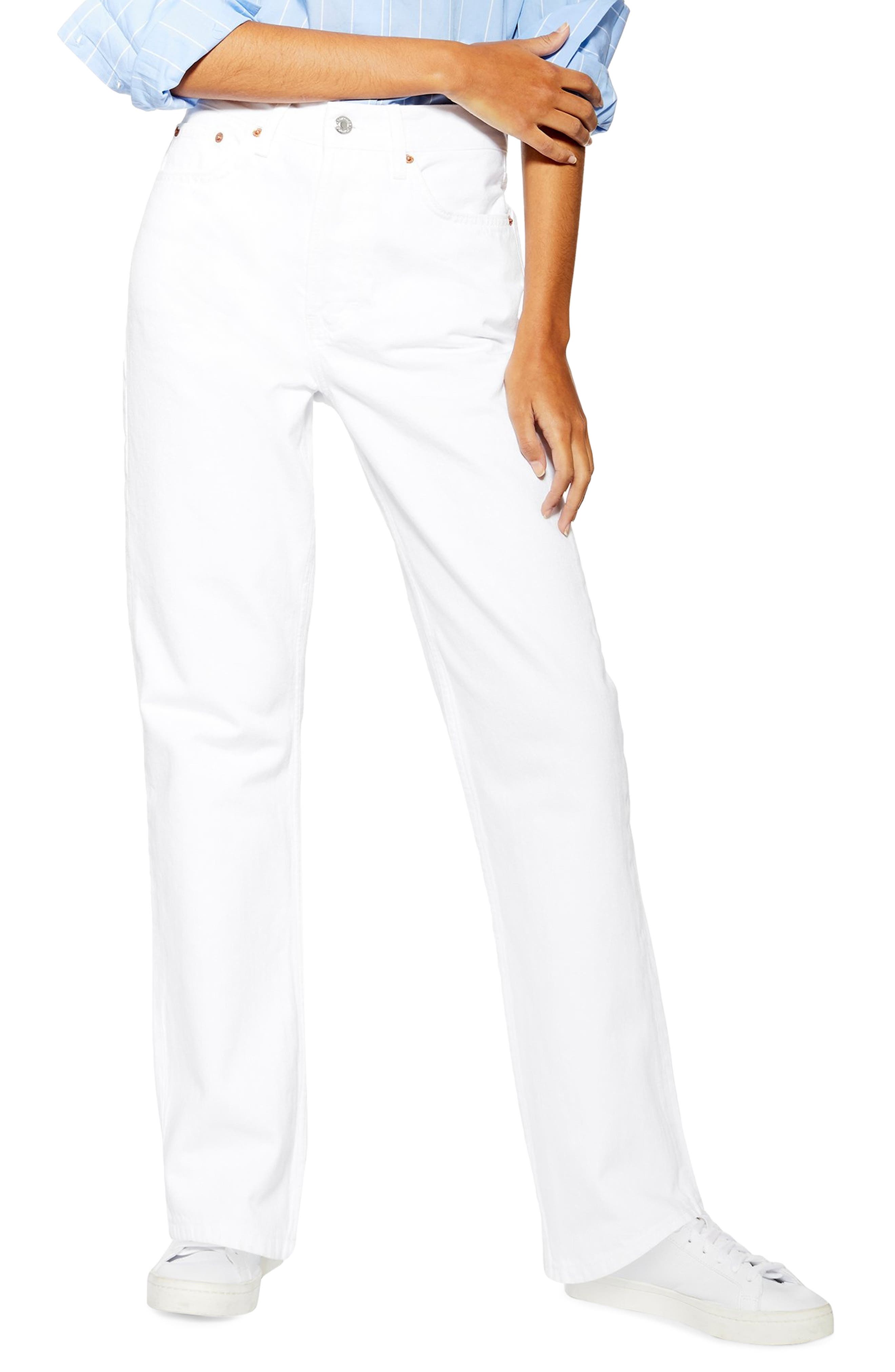 topshop white dad jeans