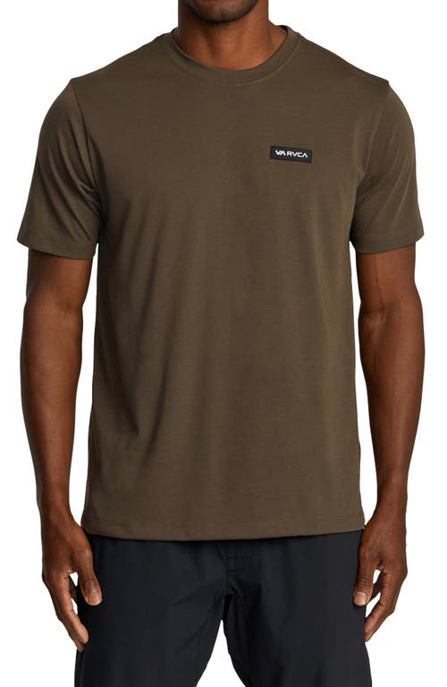 Shop Rvca Icon Performance T-shirt In Chocolate