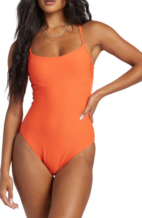 Women's Coral One-Piece Swimsuits