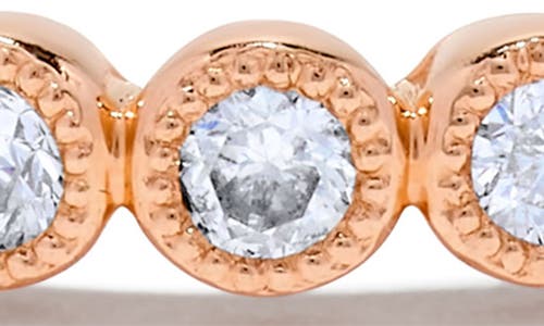H.j. Namdar Bezel Diamond Stacking Ring In Rose Gold