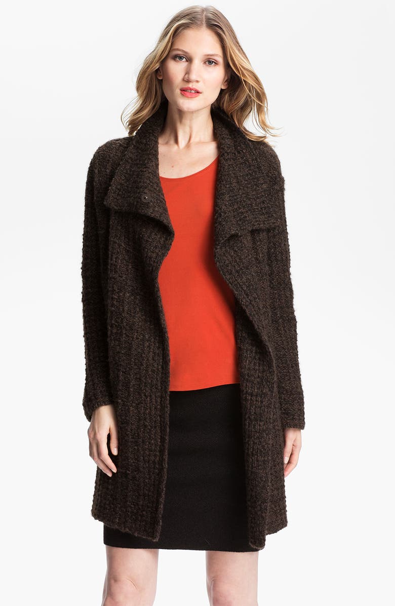 Eileen Fisher 'Eco Pebble Plaid' Long Jacket | Nordstrom