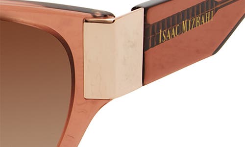 Isaac Mizrahi New York 53mm Rectangle Sunglasses In Brown