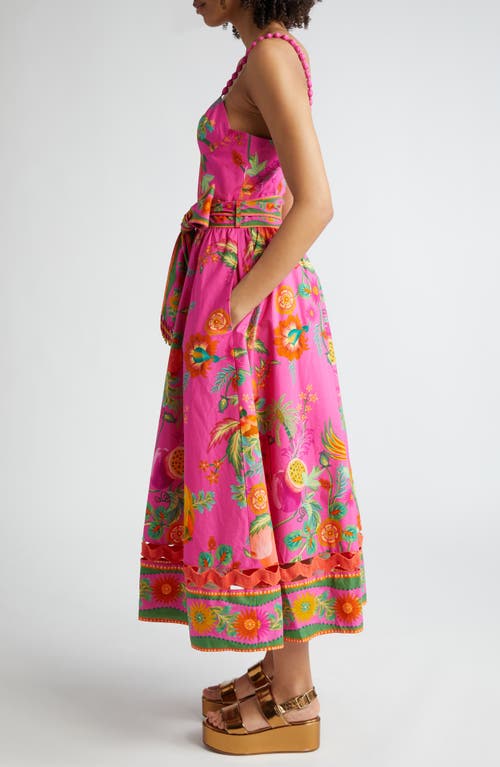 Shop Farm Rio Delicate Fruit Garden Maxi Dress In Pink