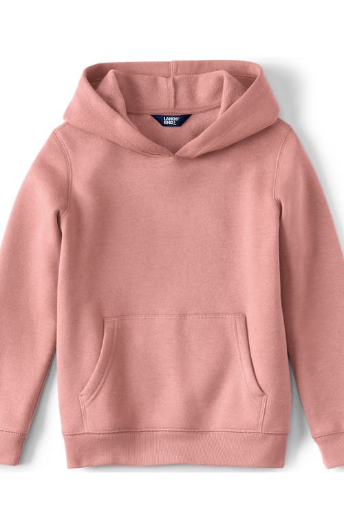 Lands' End Kids Fleece Pullover Hoodie In Dusty Rose