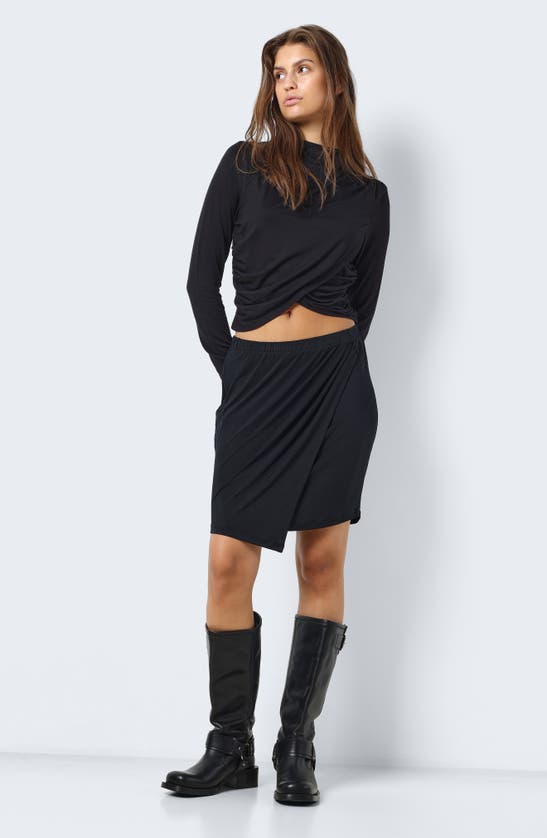 Shop Noisy May Fiona Wrap Skirt In Black
