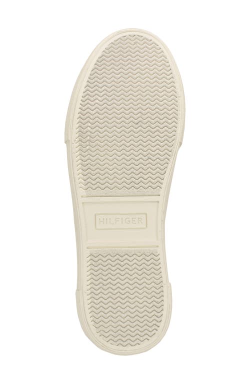 Shop Tommy Hilfiger Logo Jacquard Sneaker In Ivory