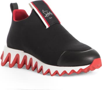 Christian Louboutin Studded Accents Leather Sneakers