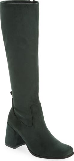 Hunter green knee high boots deals