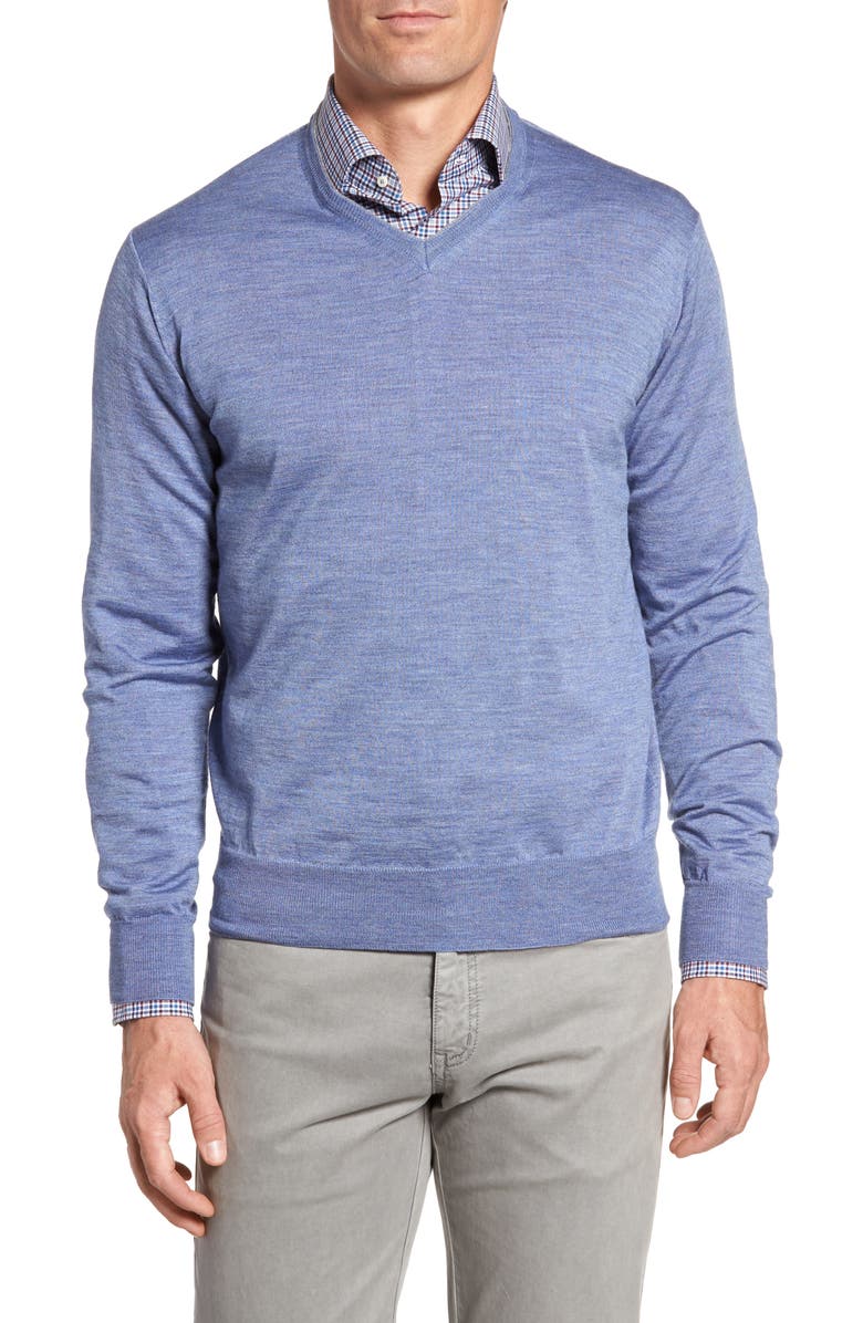 Peter Millar Merino Wool & Silk V-Neck Sweater | Nordstrom
