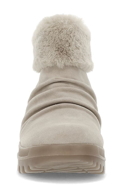 Baretraps Nuri Faux Fur Trim Cold Weather Bootie In Taupe Ice Suede