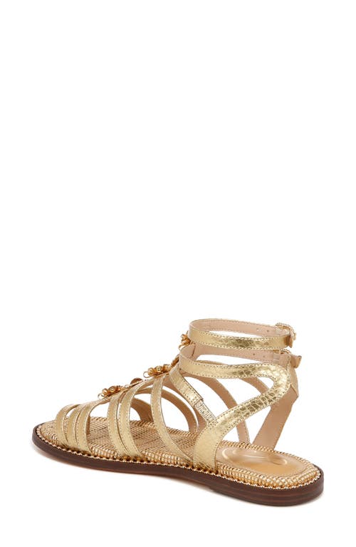 Sam Edelman Tianna Gladiator Sandal Gold Print In Gold